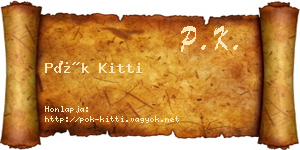 Pók Kitti névjegykártya